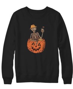 Pumpkin Skeleton Halloween Sweatshirt