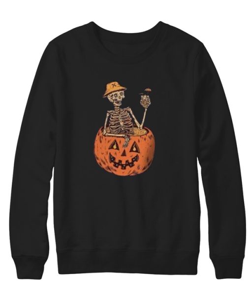 Pumpkin Skeleton Halloween Sweatshirt