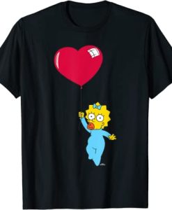 The Simpsons Maggie Heart Balloon Valentine's Day T-Shirt