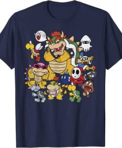 Super Mario Bowser Enemy Group Graphic T-Shirt