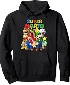 Super Mario Classic Group Shot Graphic Hoodie