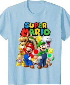 Super Mario Classic Group Shot Graphic T-Shirt