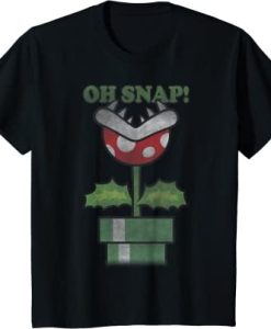 Super Mario Piranha Plant Oh Snap Vintage T-Shirt