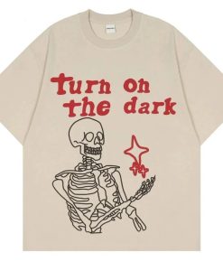 Turn On The Dark Halloween Skeleton T-Shirt