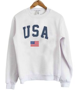 USA Flag Crewneck Sweatshirt