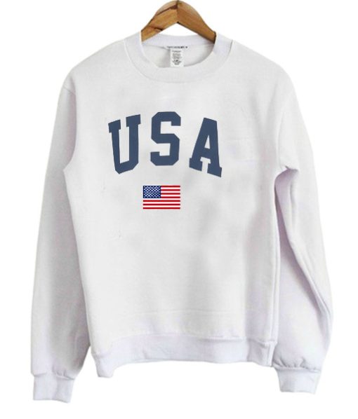 USA Flag Crewneck Sweatshirt