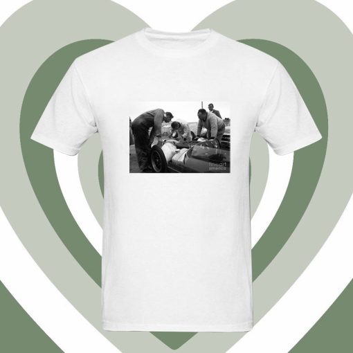 Bruce Mclaren working with Crew T Shirt