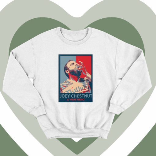 joey chestnut a true hero Classic Sweatshirt