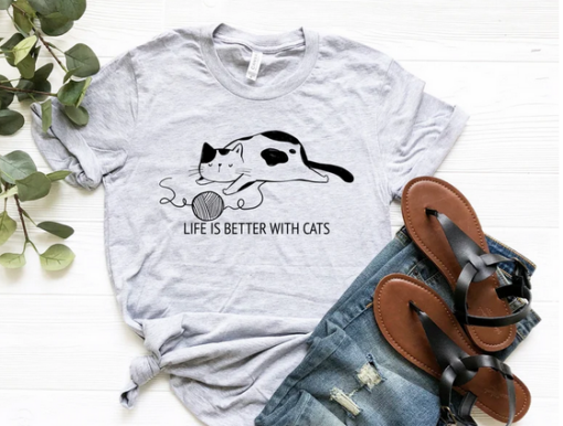 Life is Better with Cats T-Shirt