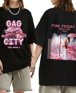 Nicki Minaj T Shirt Gag City Pink Friday 2 World Tour 2024 T-shirt TWOSIDE